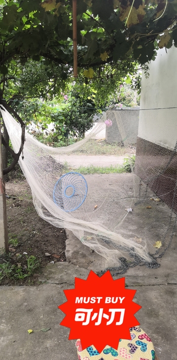 买来没有多久,用过几次。5米飞盘手抛网。没...