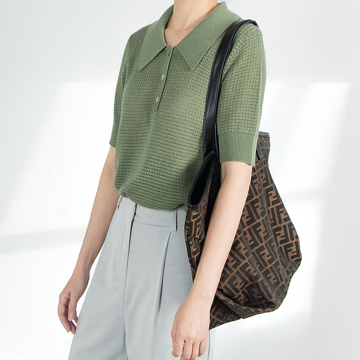 2020夏季新款韩版简约气质百搭POLO领...