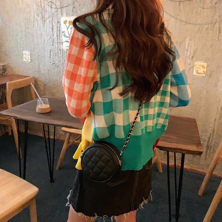 几乎全新 彩虹条纹长袖针织衫上衣秋季201...