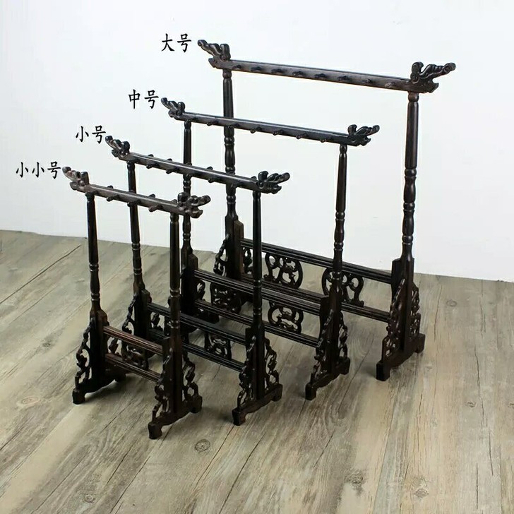 特价红木毛笔架毛笔挂鸡翅木大中小号龙头笔架...