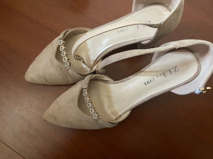 ZLL珠利莱绒面时尚优雅性感凉鞋粗跟高跟四...