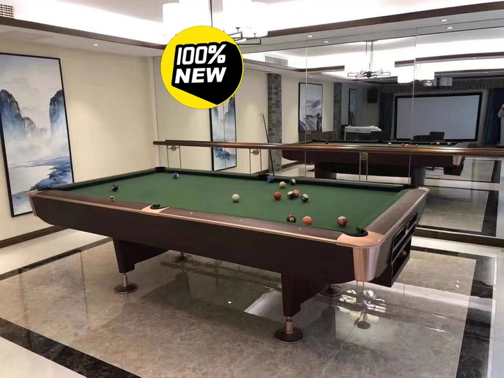 【全新包邮】台球桌标准型家用美式黑八桌球台...