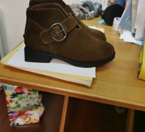 真牛皮 翻毛皮 女鞋 春秋 款 35号 全...