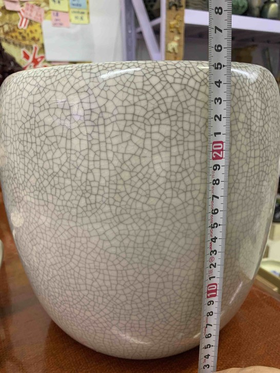 清末民初哥釉案缸  卷缸  文房