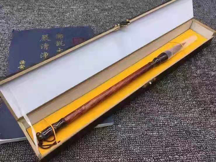 新款特价大红酸枝毛笔 美工毛笔 礼盒套装 ...