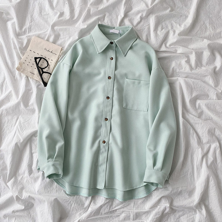 衬衫设计感小众冬季新款女装韩版百搭