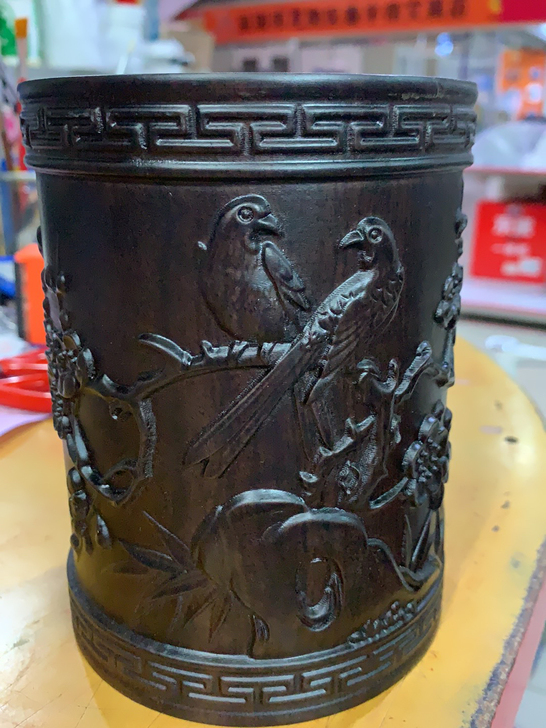 全新檀木毛笔筒实木笔筒实体店亏本便宜处理6...