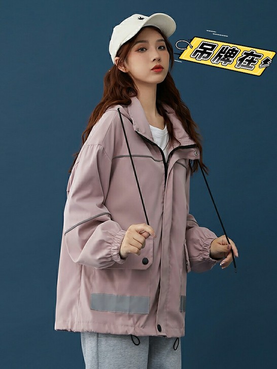 2020新款工装外套女春秋冬韩版宽松风衣短...