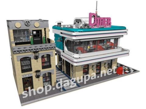 乐高街景系列积木10260怀旧餐厅套内改m...