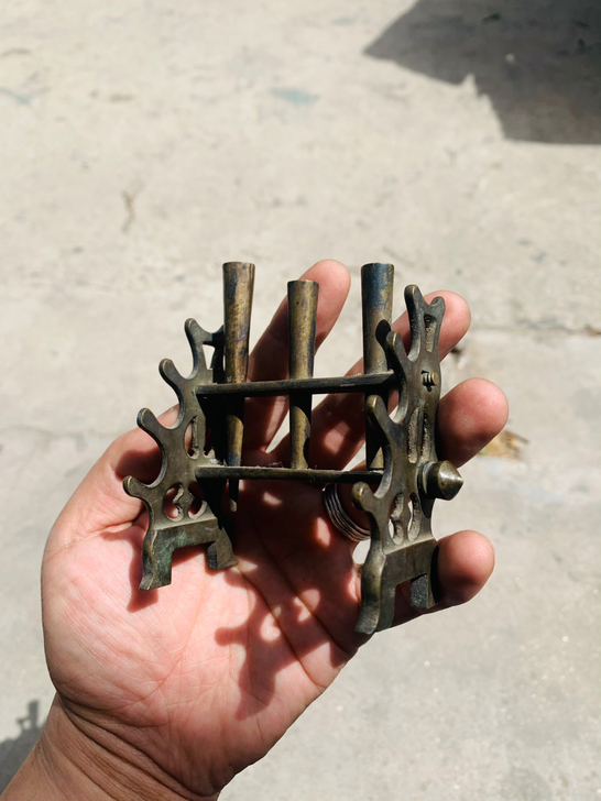 清末民国铜毛笔架笔架老物件 配件出 只是少...