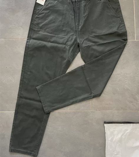 全新42码男士薄款牛仔裤，灰绿色。 附量尺...