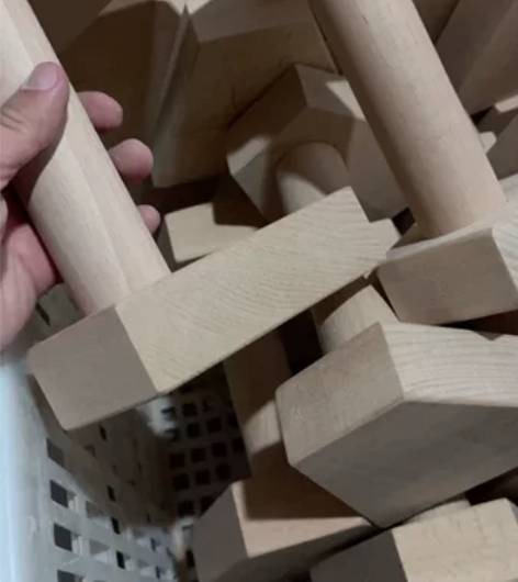 实木榉木俯卧撑支架 全长20cm左右 方便...