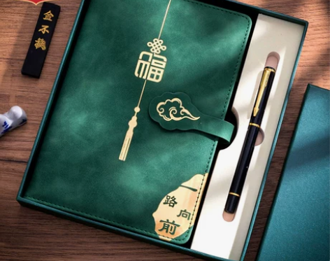 笔记本 办公子中国风记事本商务记录本定制定...