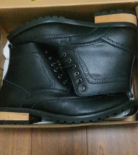 欧利萨斯全新 布洛克英伦风 黑色二层牛皮 ...