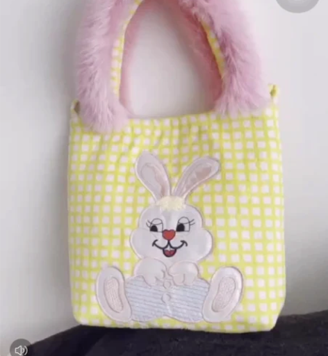 【预售上新】痞幼同款包粉色毛毛手提包包兔子...