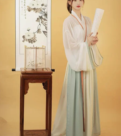 池夏 博物馆:青烟客 晋制交领上襦八破裙 ...