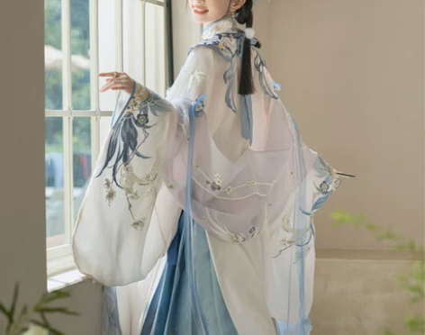 汉服十三余小豆蔻儿[玉面山雀]刺绣立领斜襟...