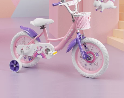凤凰儿童自行车14/12寸女孩宝宝单车2-...