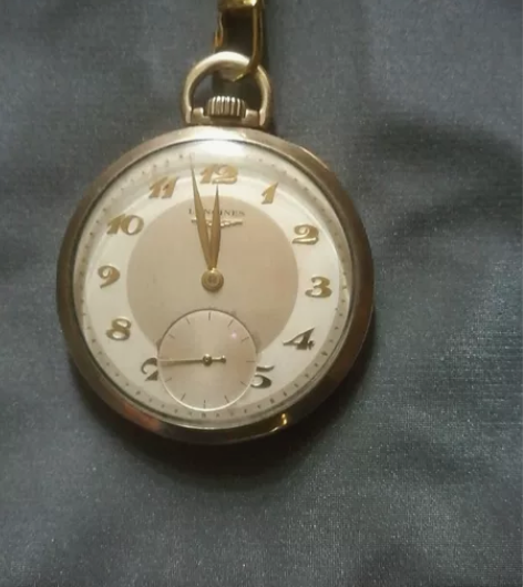 浪琴中古K金怀表，实物比图片漂亮，瑞士传统...