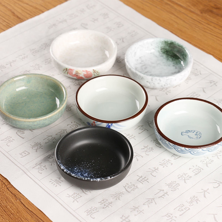 文房四宝陶瓷小砚台墨碟小号装毛笔墨汁墨水碟...