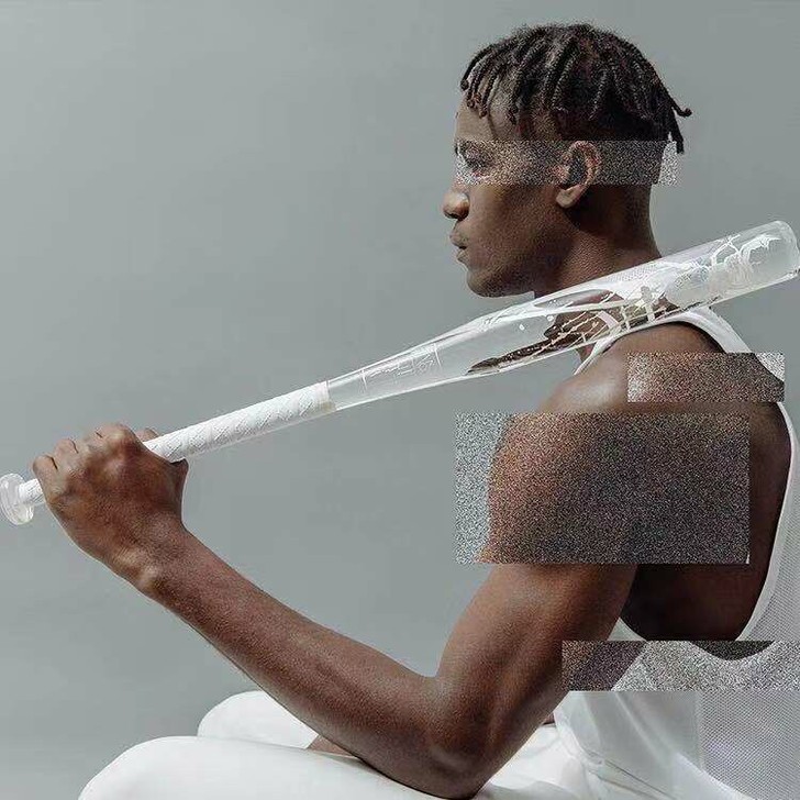 水晶棒球棒 防身棒球棍 透明棒球杆 曲棍球...