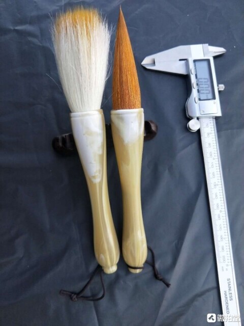 2支京提抓笔狼毫、兼毫捡漏 捡漏！！！！