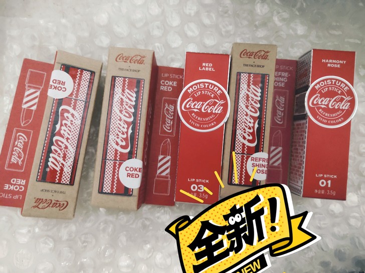 菲诗小铺可口可乐润妍唇膏口红复古3色高保湿...