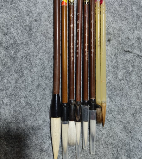 日本回流：老毛笔8支。（北尾狼毫2支，有机...