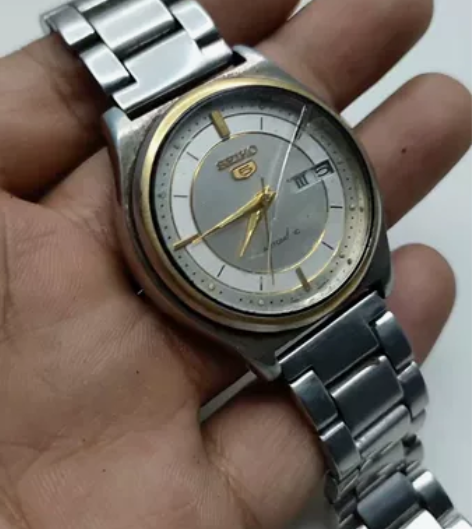 精工5号全自动机械表。6309机芯。手表直...