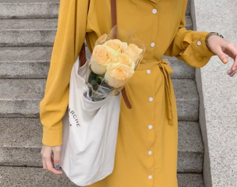 法式复古裙过膝很仙山本初恋连衣裙女装201...