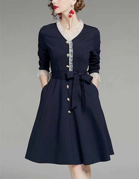 法式裙 连衣裙法式气质女神范洋气高端女装奢...