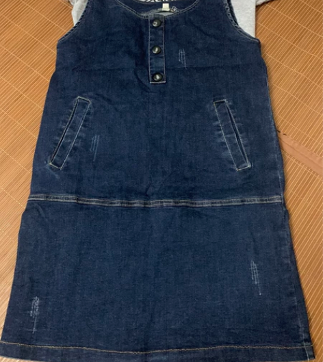 学院风牛仔背带裙女韩版休闲宽松盐系连衣裙，...