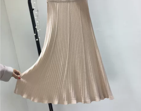 21韩版高腰显瘦秋冬针织半身裙女复古中长裙...