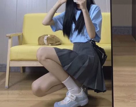 夏季盐系穿搭学院风清纯甜美小个子洋气减龄T...