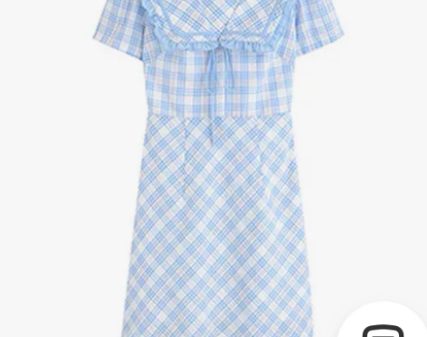 学院风裙子，上身很显瘦，就穿过一次，现在胖...