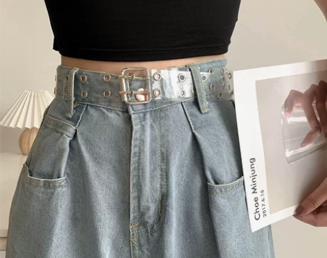 【礼遇价】透明腰带女 夏季装饰牛仔裤蝴蝶链...