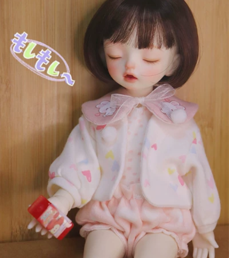 bjd六分娃衣洋服装 可爱小清新田园风奶裙...