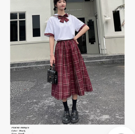 JK制服班服高中生夏季女生长裙子套装英伦学...