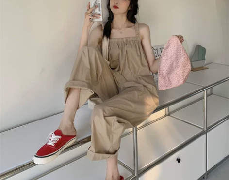 2022春夏季新款抹胸吊带连体裤女小个子可...