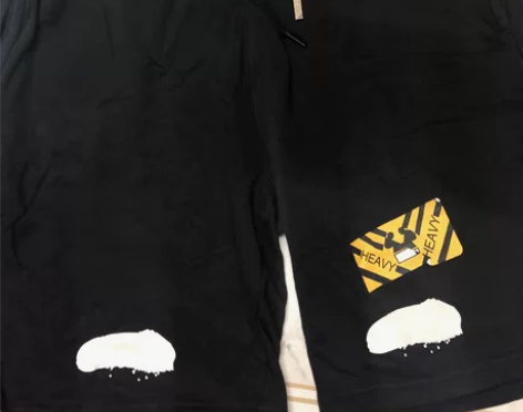 off white 短裤 黑色 100%棉...