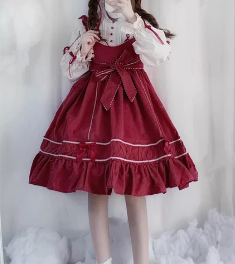日系春秋少女软妹洛丽塔Lolita复古洋装...