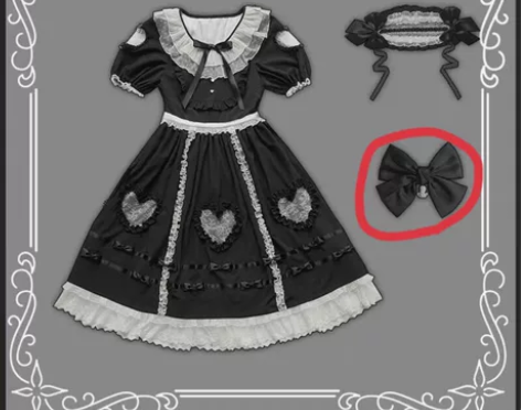 暗星之岛沉睡花园，有吊牌，蝴蝶结发夹，m码...