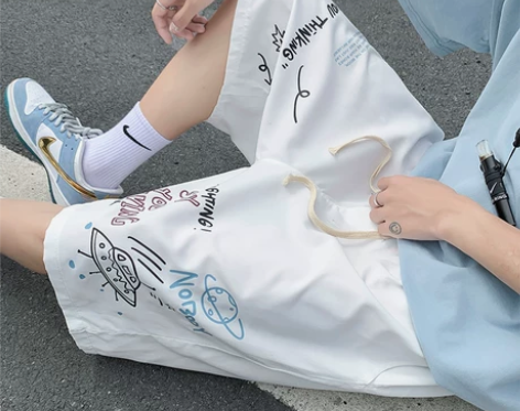 潮流休闲运动短裤男夏季薄款外穿大裤衩子宽松...