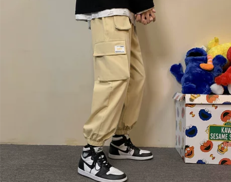 休闲裤男韩版潮流ins宽松工装裤春季新款港...