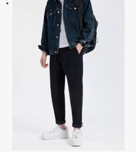 APO男装|灯芯绒休闲裤子男秋季300g超...