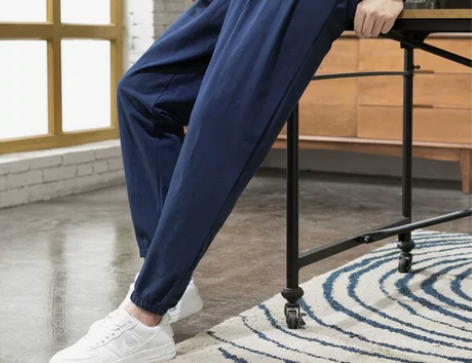 低价出售 亚麻裤中国风宽松运动裤束脚棉麻裤...