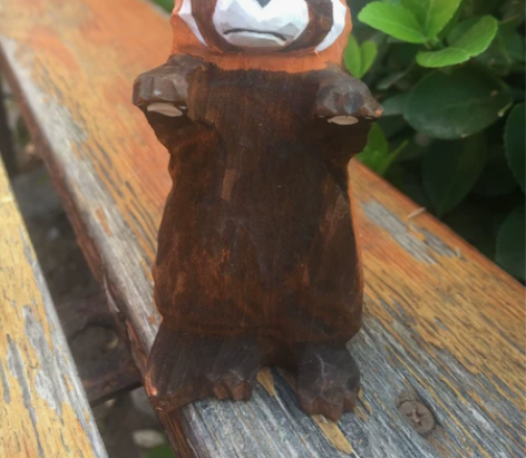 红熊猫木雕摆件 红熊猫木雕摆件，手工雕刻，...