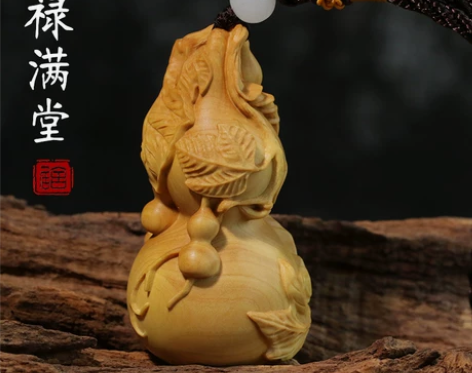 保真小叶黄杨木雕手把件雕刻工艺品实木把玩饰...