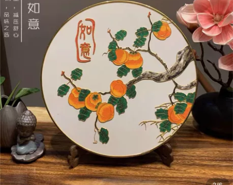 景泰蓝掐丝珐琅画事事如意手工diy材料包非遗手工艺装饰画摆件...