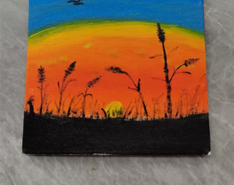 纯油画两幅。自己本人手绘。尺寸20×20。...